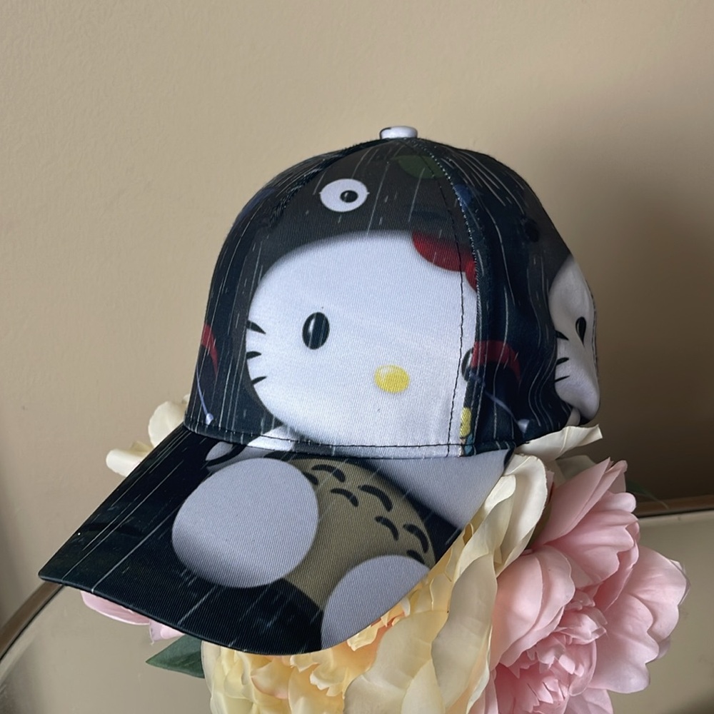 Hello Kitty and Totoro Graphic Cap
